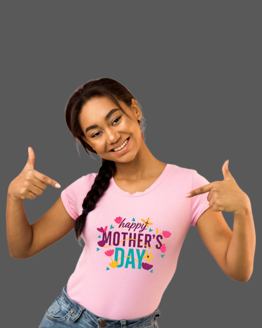 Happy Mother's Day T-Shirt, Floral Design, Women's Short Sleeve